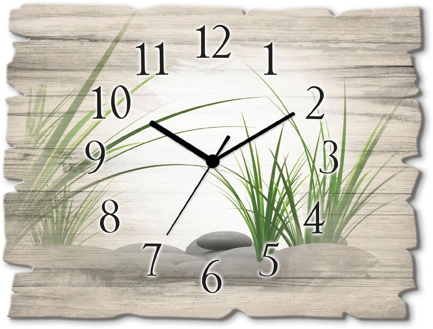 Wanduhr ARTLAND "3 D Steine" Weiß Vintage-Look