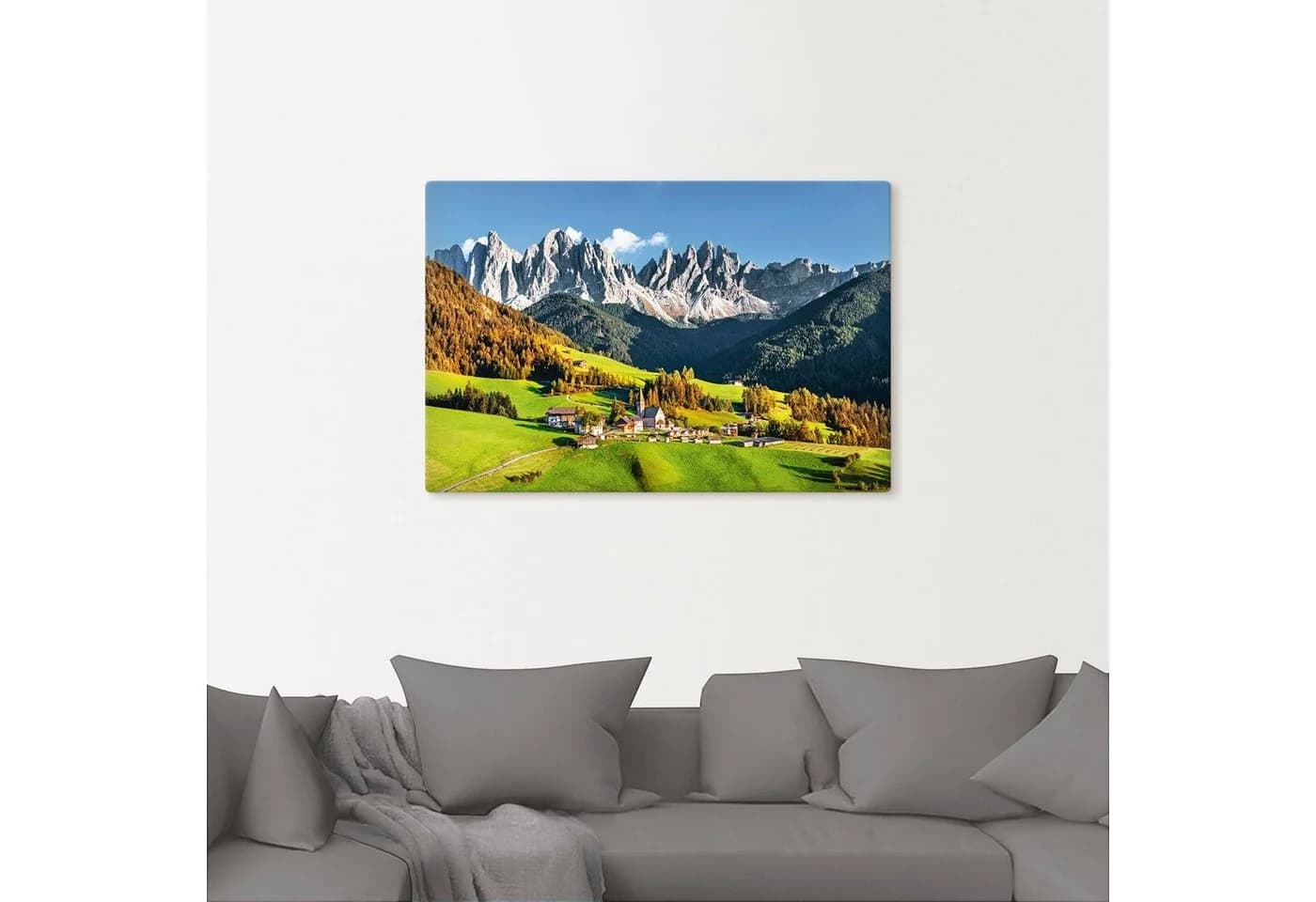 Artland Wandbild Santa Maddalena Alpen Berge - Bild 3