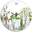 Artland Wanduhr Glasuhr rund Öle mit Kräutern lautlos Bild 2