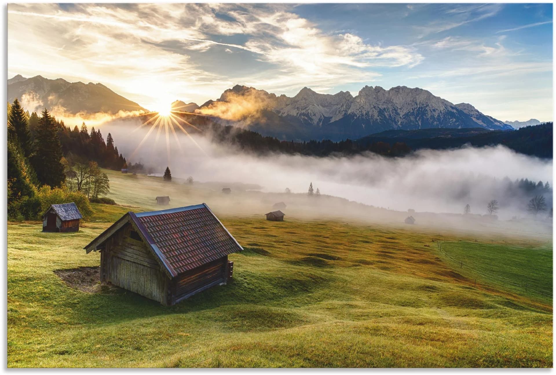 Wandbild ARTLAND Herbst in Bayern Leinwandbild