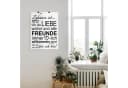 ARTLAND Wandbild "Wo die Liebe wohnt" Grau Leinwand Poster Bild 3
