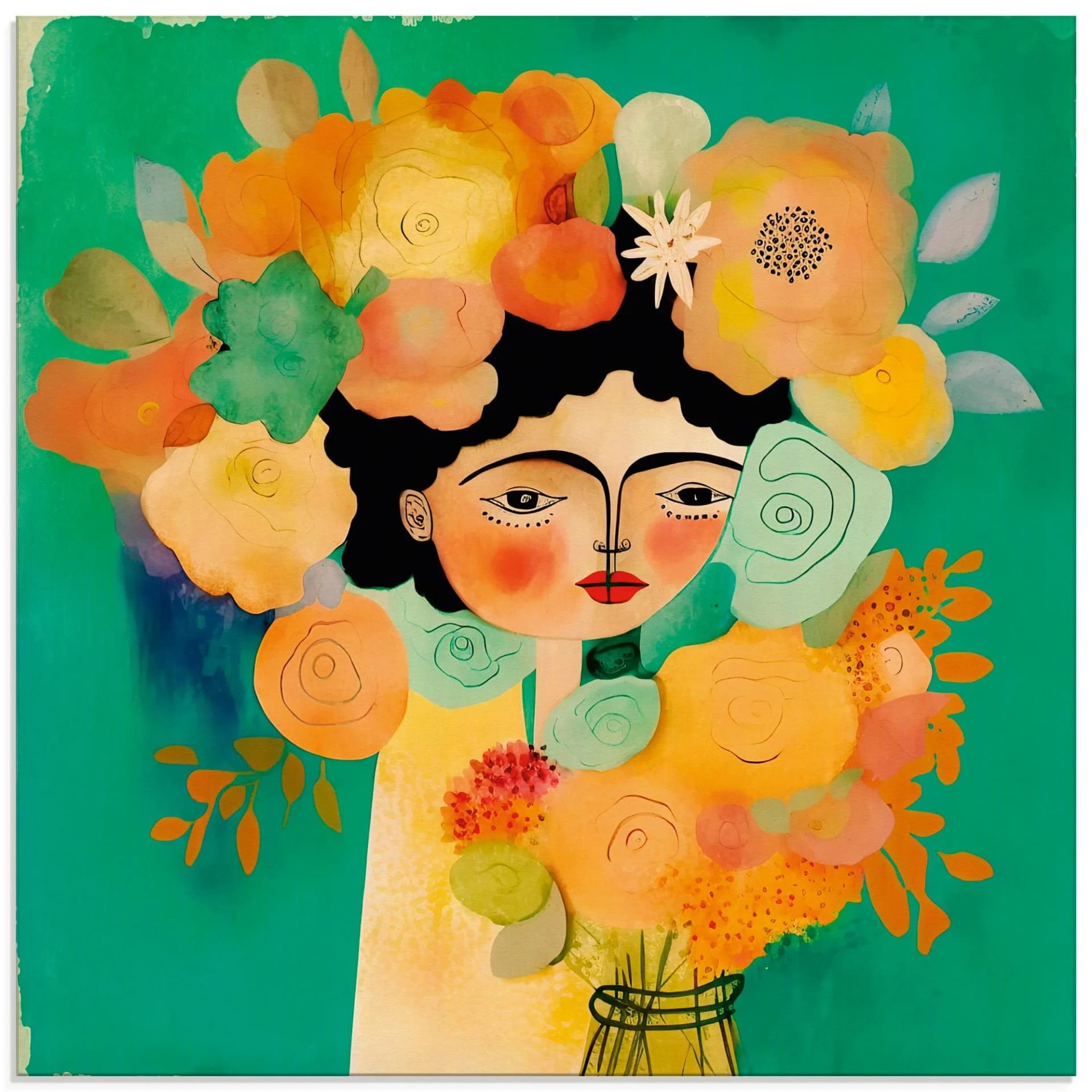 Artland Glasbild "Das Flüstern der Blüte" Farbig