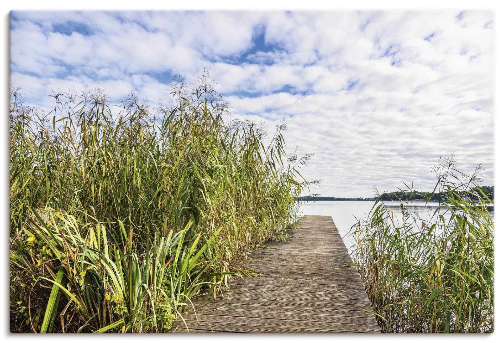 Wandbild ARTLAND Steg am Krakower See Leinwandbild