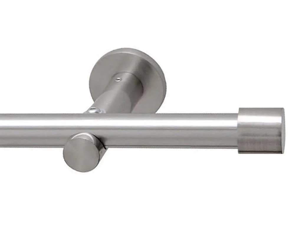 Garduna Gardinenstange 16mm Edelstahl-Optik Metall 1-läufig - Bild 2