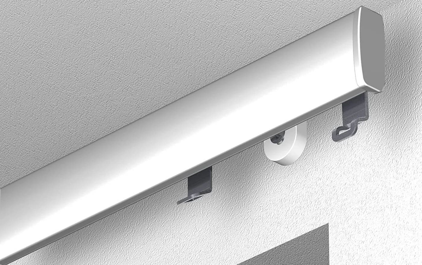 Garduna SmartGlide! Gardinenschiene Silber Aluminium 1-läufig