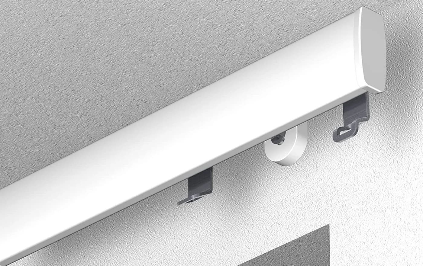 Garduna SmartGlide! Gardinenschiene Weiß Aluminium 1-läufig
