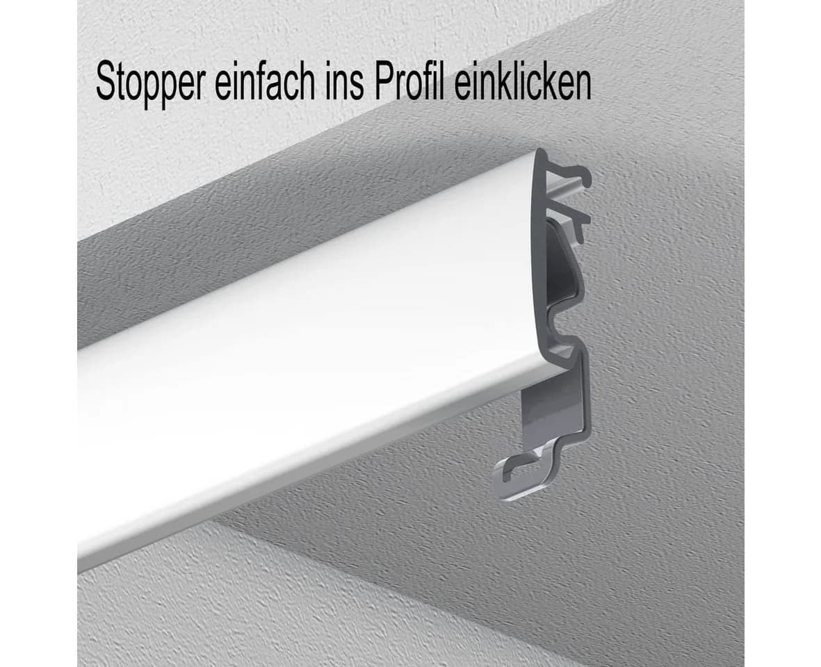 Garduna SmartGlide! Gardinenschiene Weiß Aluminium 1-läufig - Bild 4