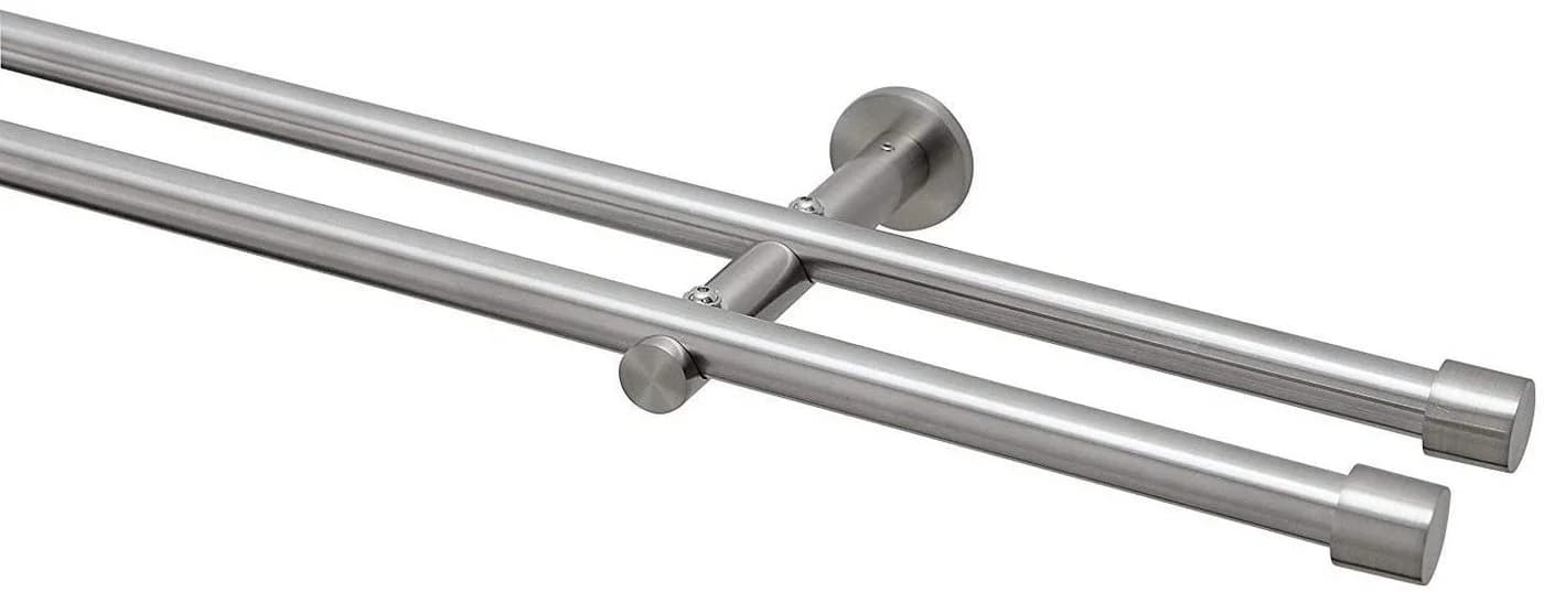 Garduna Gardinenstange 16mm 2-läufig Metall Silber - Bild 3
