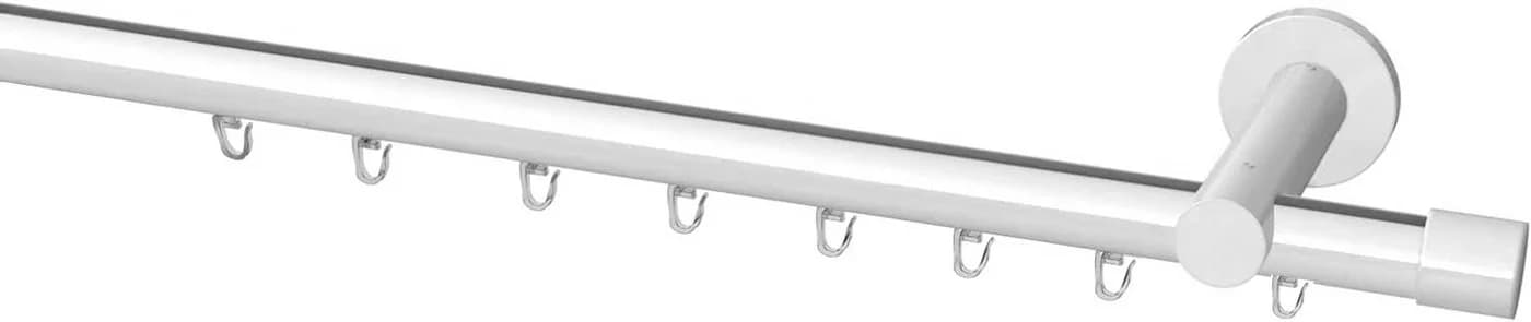 Garduna Gardinenstange Innenlauf System Ø 20mm mit X-Gleiter kürzbar Metall