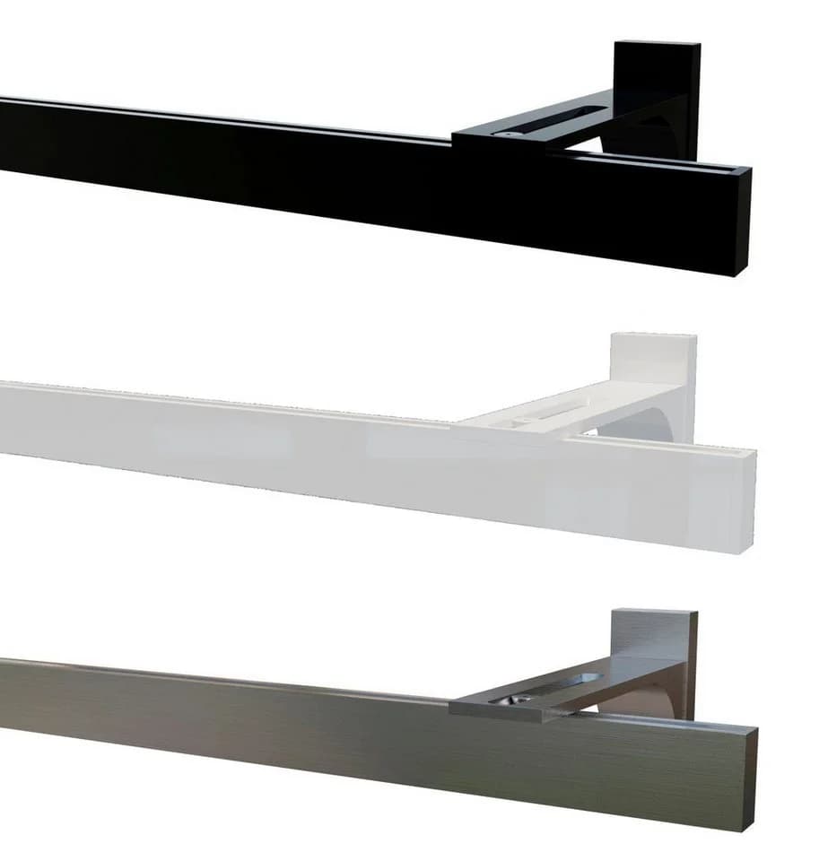 Garduna Gardinenstange Hochkant System 14x34mm Schwarz - Bild 2