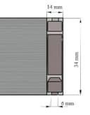 Garduna Gardinenstange 2-Lauf Hochkant System Schwarz 14x34mm Bild 3