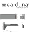 Garduna Gardinenstange 2-Lauf Hochkant System Weiß Bild 4