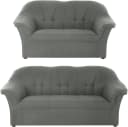 DOMO COLLECTION Polstergarnitur Pegnitz Grau 3-Sitzer & 2-Sitzer Set Bild 2