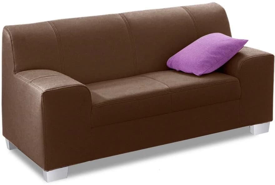DOMO Collection 2-Sitzer Sofa Amando Modern Braun Kunstleder