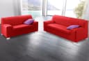 DOMO COLLECTION Amando Polstergarnitur Rot 2er + 3er Sofa Bild 3