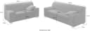 DOMO COLLECTION Amando Polstergarnitur Rot 2er + 3er Sofa Bild 5