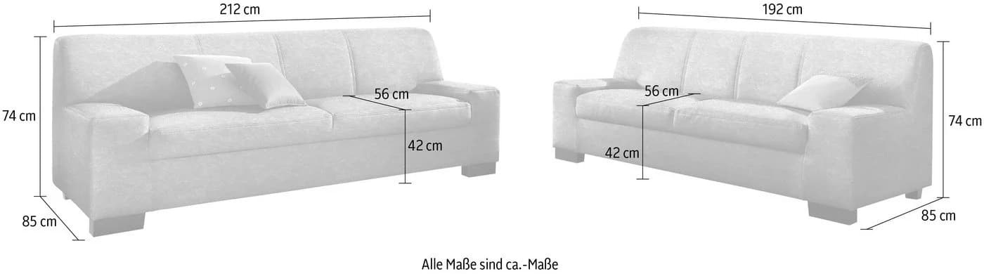 DOMO COLLECTION Polstergarnitur Norma Beige 2- und 3-Sitzer - Bild 5