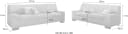 DOMO COLLECTION Polstergarnitur Norma Top 2+3 Sitzer Rot Kunstleder Bild 4