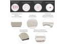 DOMO COLLECTION Flores Wohnlandschaft U-Form Schwarz/Silber Bild 3