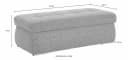 DOMO COLLECTION NMoric Hocker mit Stauraum Braun Microfaser Bild 5