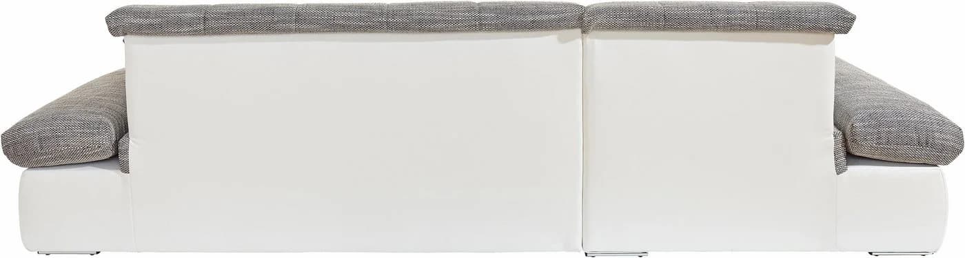 DOMO collection Ecksofa Moric L-Form Weiß-Grau mit Bettfunktion - Bild 4