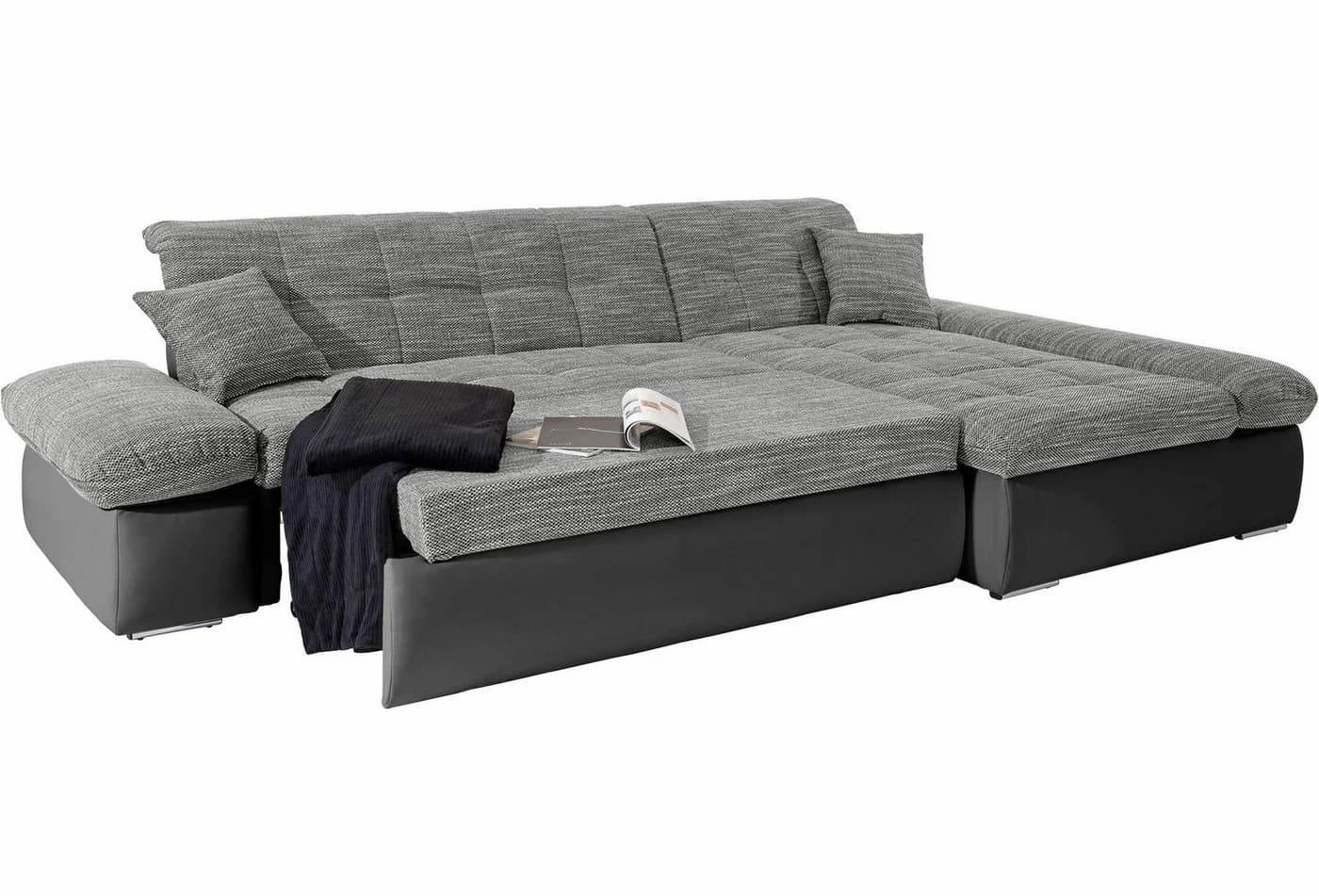 DOMO collection Ecksofa Moric L-Form mit Bettfunktion und Armlehnenverstellung