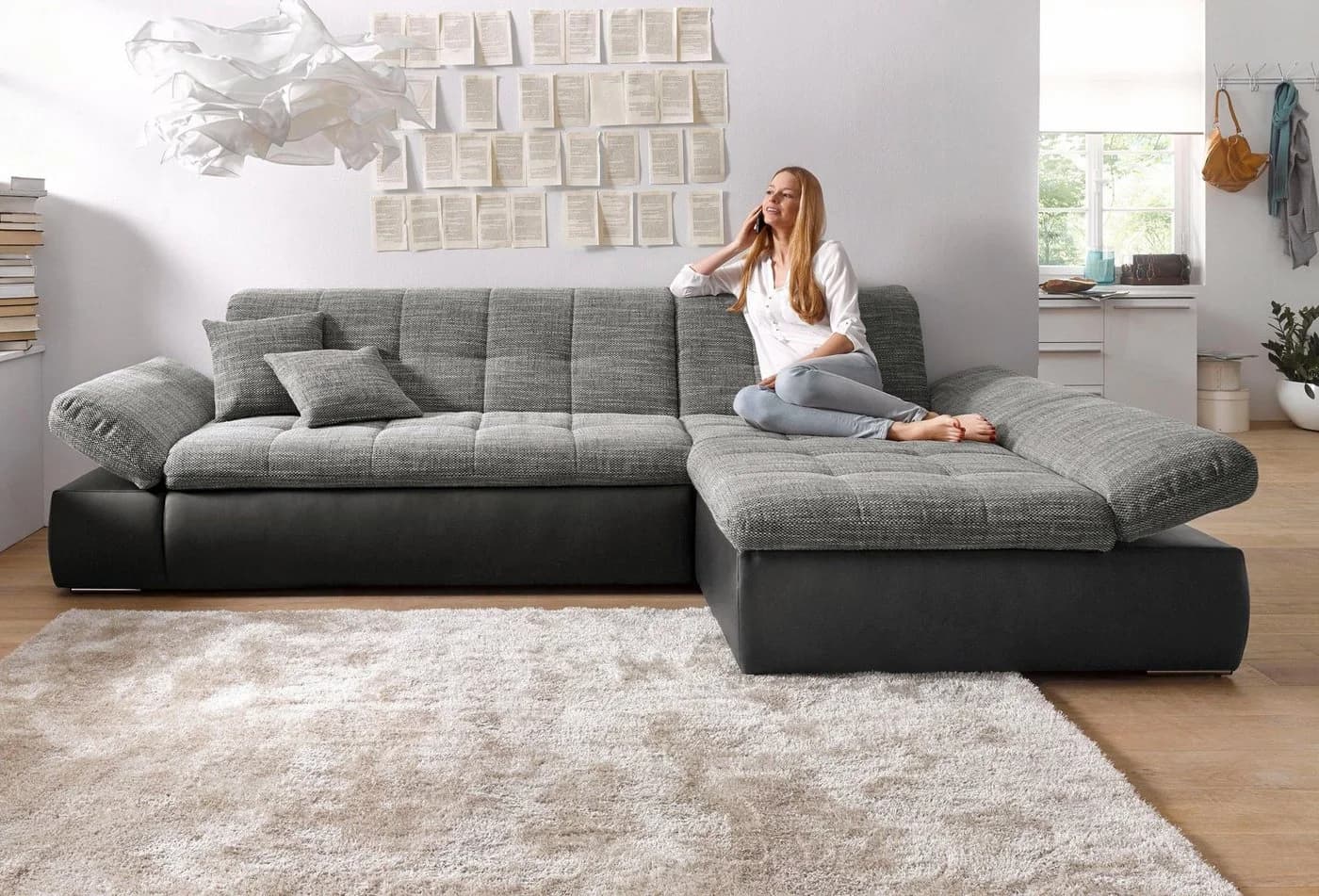 DOMO collection Ecksofa Moric L-Form mit Bettfunktion und Armlehnenverstellung - Bild 2