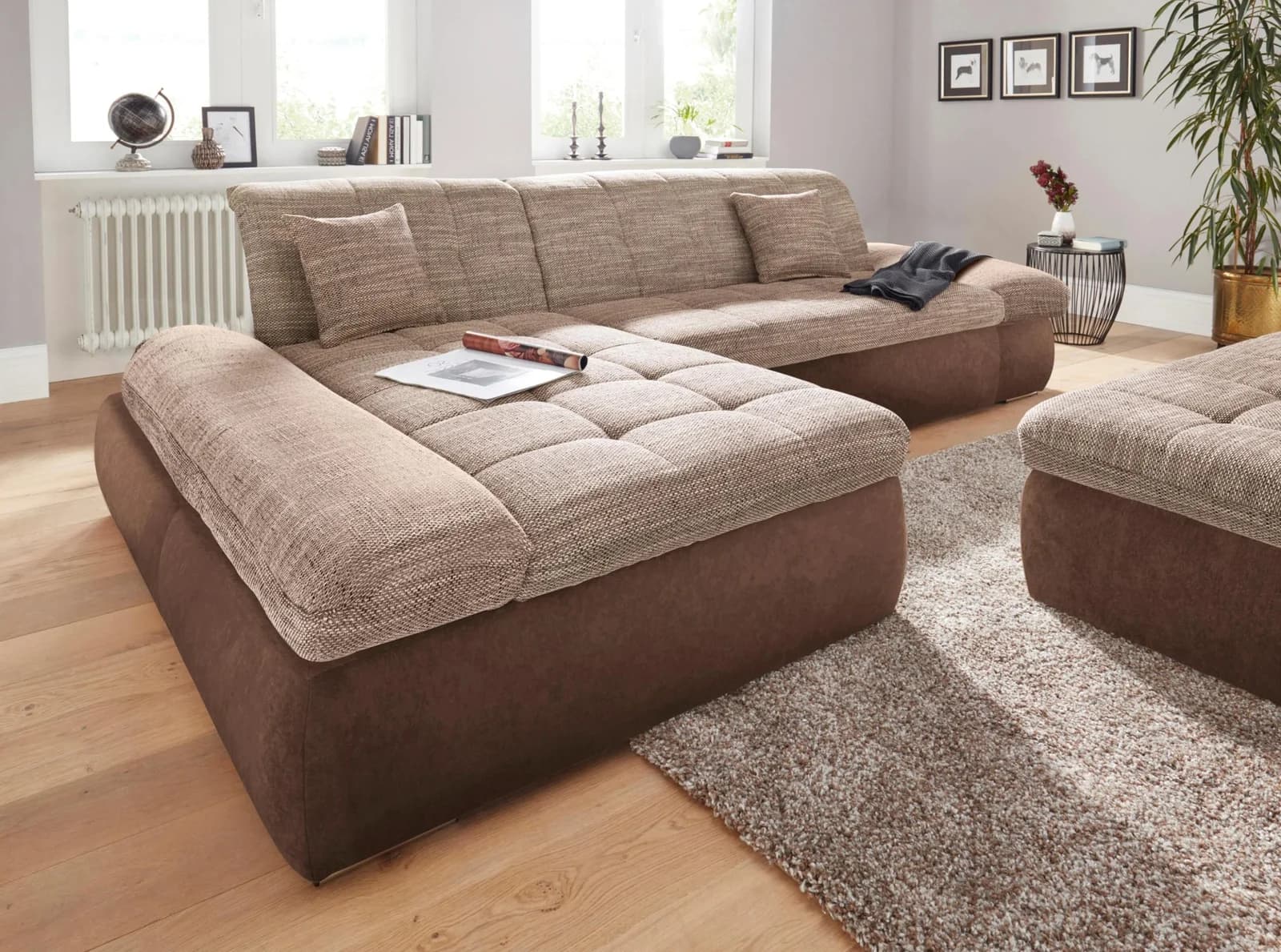 DOMO COLLECTION Ecksofa PB Moric L-Form mit Bettfunktion