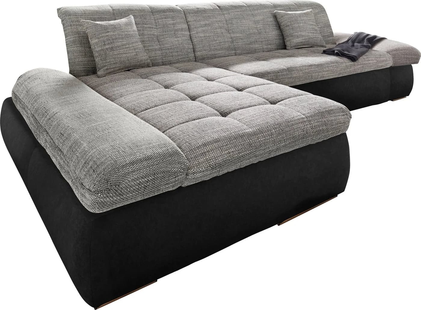 DOMO COLLECTION Ecksofa PB Moric L-Form mit Bettfunktion & Armteilverstellung