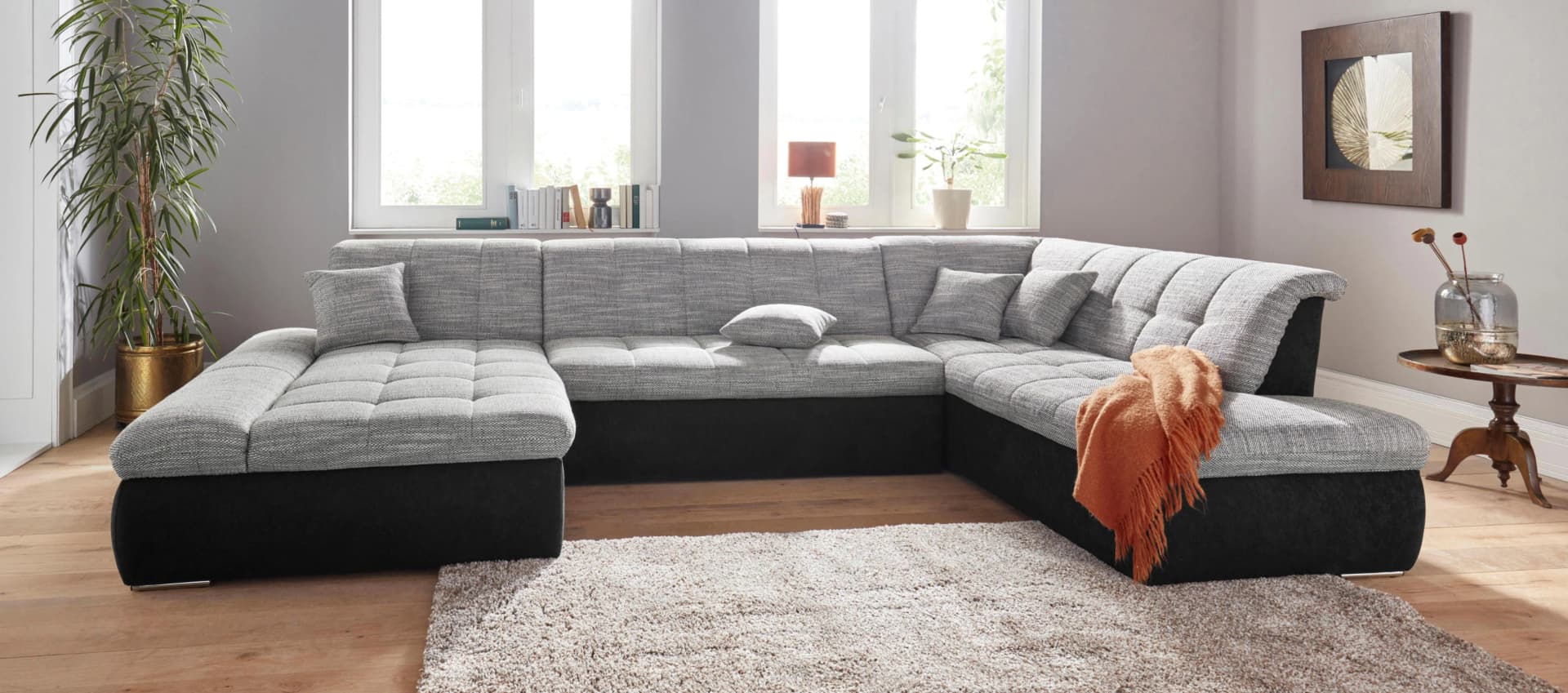 DOMO COLLECTION Wohnlandschaft PB Moric mit Bettfunktion und Armteilverstellung