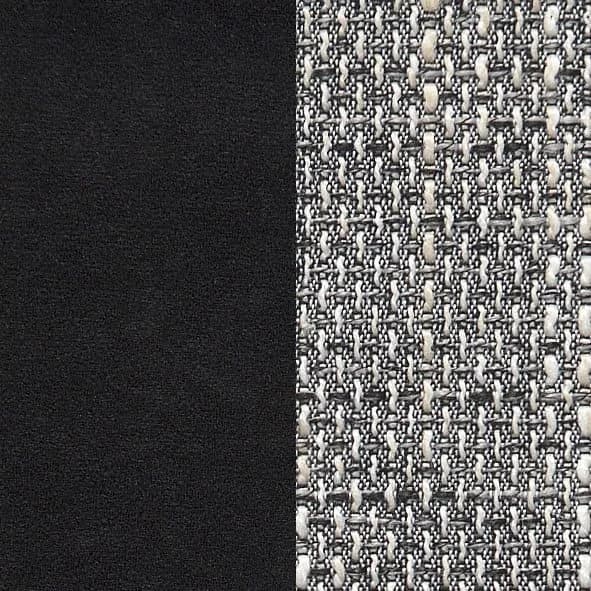 DOMO COLLECTION Moric U-Form Wohnlandschaft Grau Schwarz Weiß - Bild 4