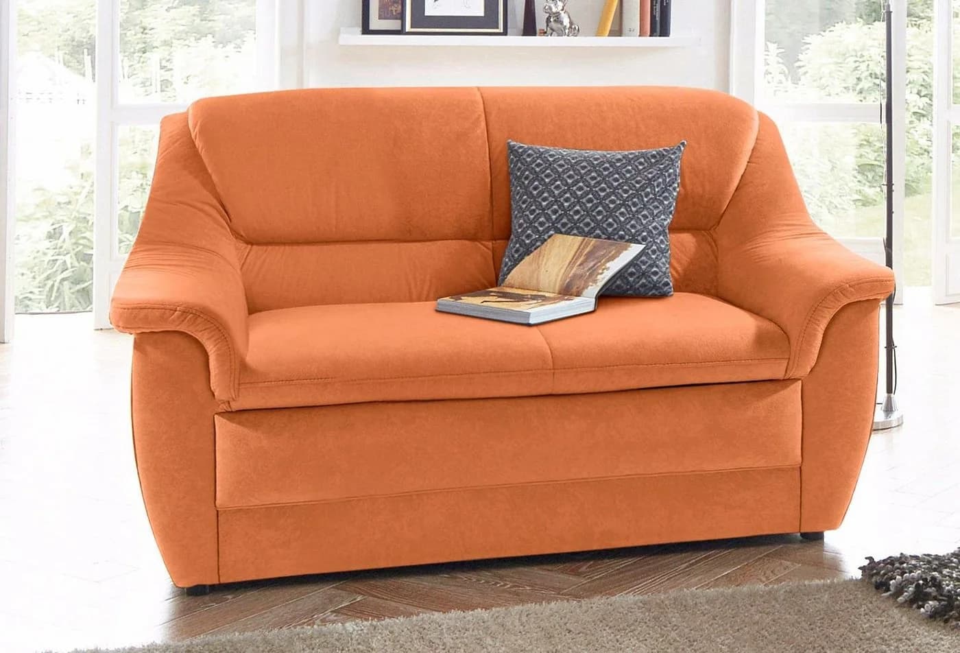 DOMO COLLECTION Lale 2-Sitzer Sofa Terrakotta Modern