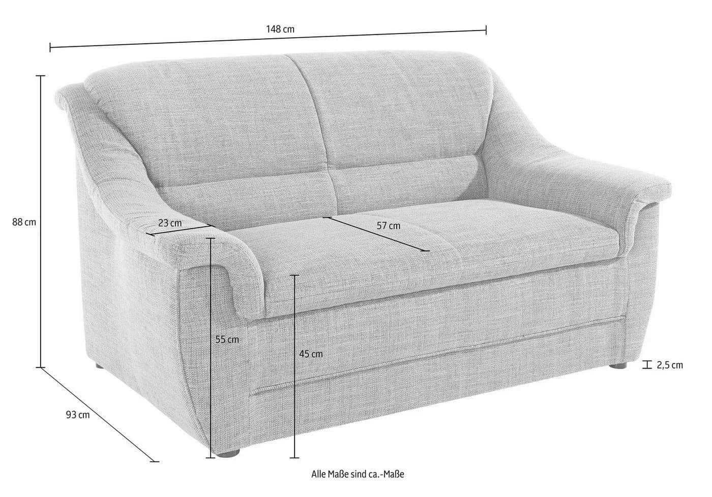 DOMO COLLECTION Lale 2-Sitzer Sofa Terrakotta Modern - Bild 5