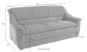 DOMO COLLECTION Lale 3-Sitzer Sofa Anthrazit Microfaser Bild 5