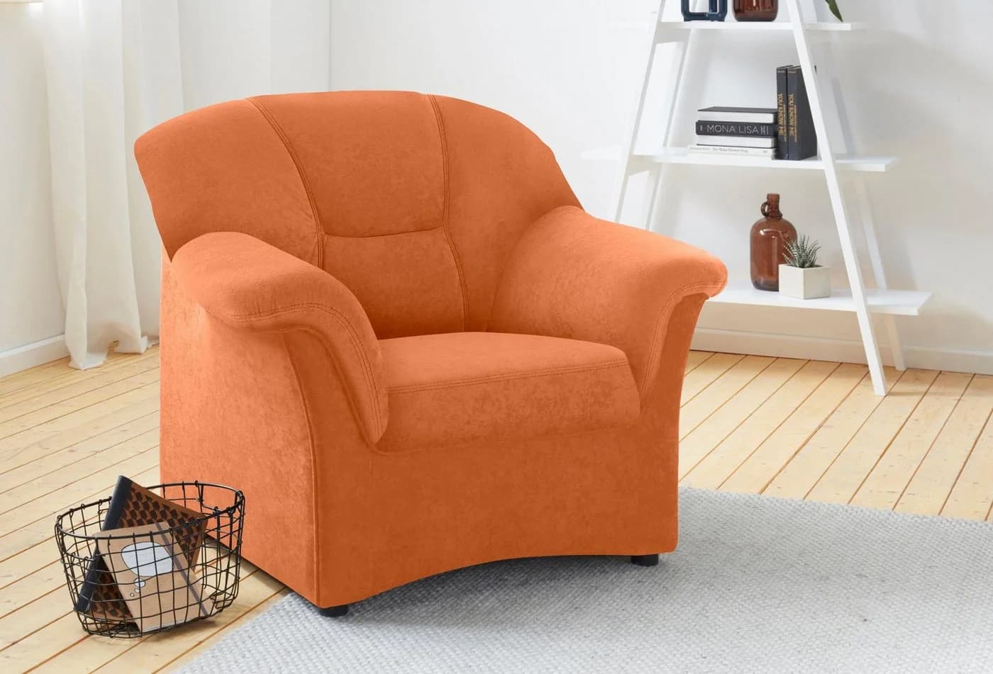 DOMO COLLECTION Sarafina Sessel Terrakotta Microfaser - Bild 2