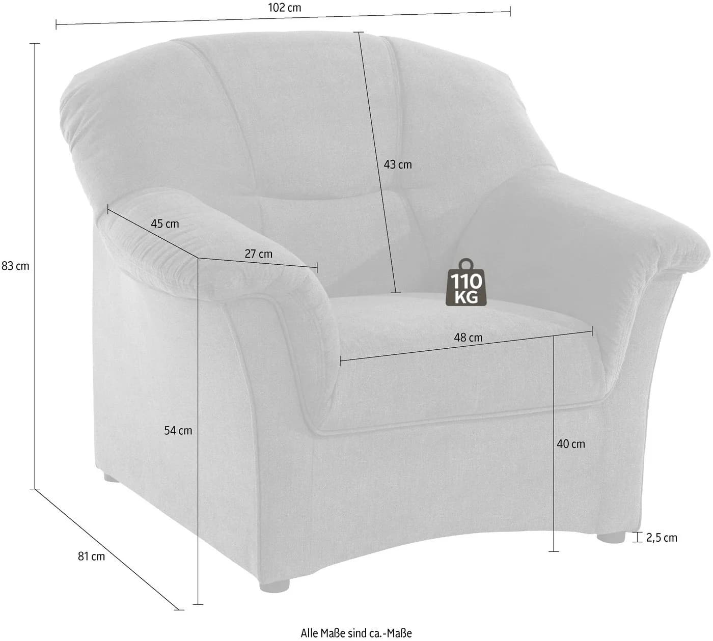 DOMO COLLECTION Sarafina Sessel Terrakotta Microfaser - Bild 3
