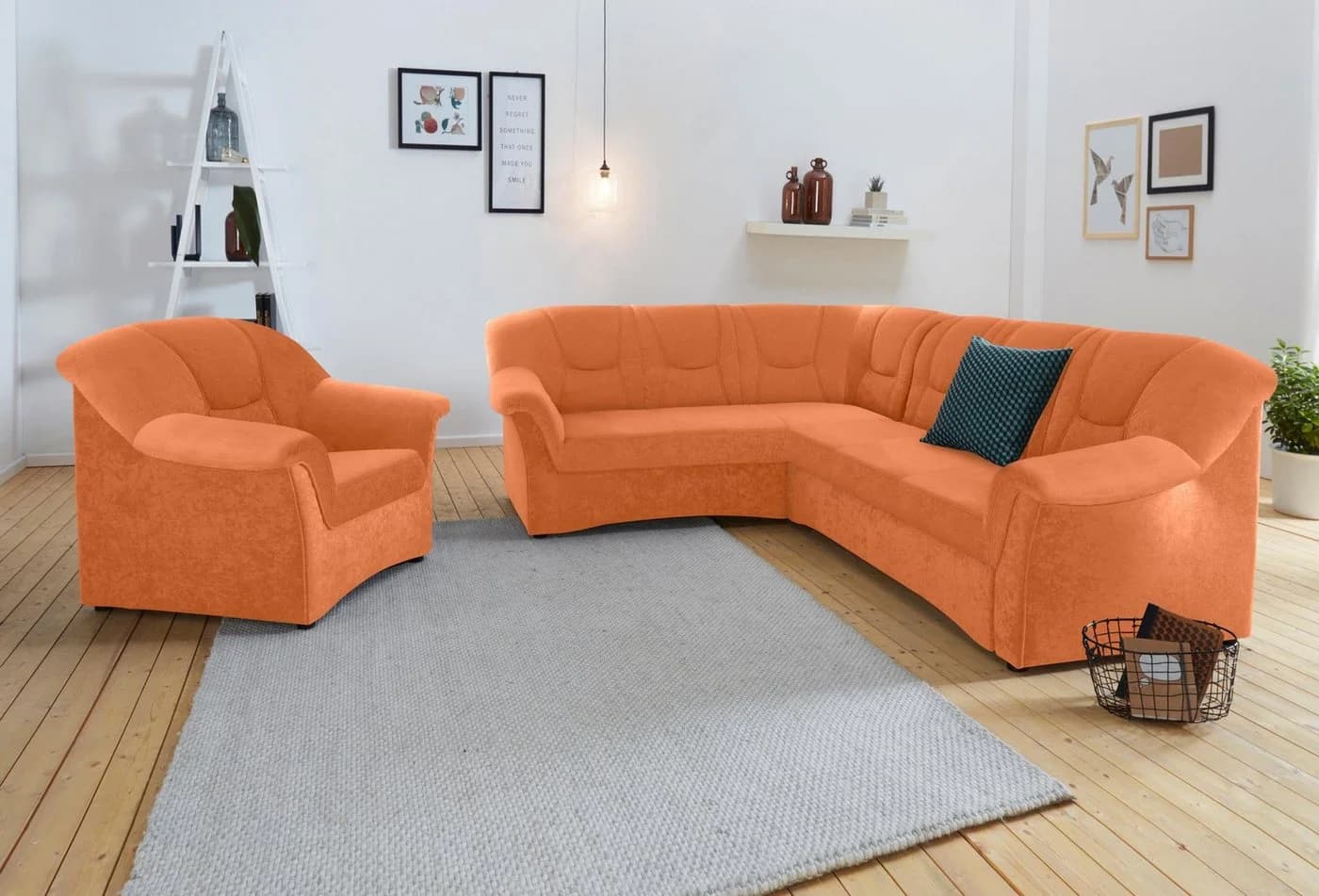 DOMO COLLECTION Sarafina Sessel Terrakotta Microfaser - Bild 4