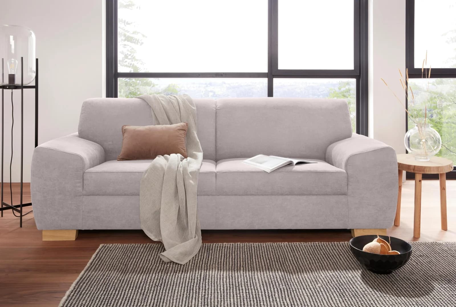 DOMO COLLECTION Incanto 2,5-Sitzer Sofa Taupe Modern
