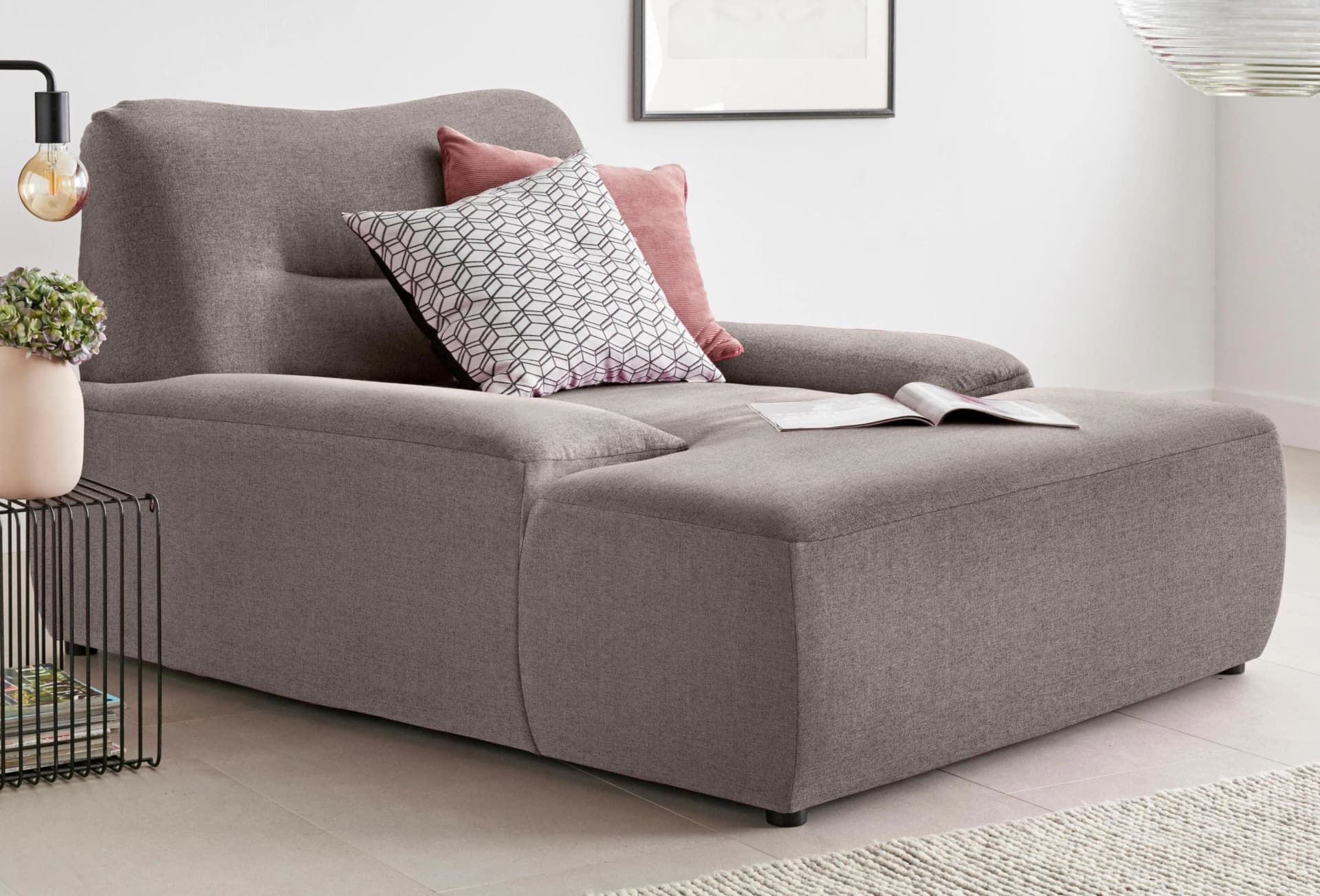 DOMO COLLECTION Cesena Loveseat Grau Moderner Designsessel