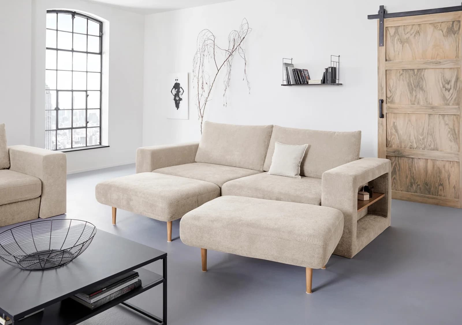 4-Sitzer Looksvb Beige LOOKS by Wolfgang Joop Sofa Verwandlungssofa