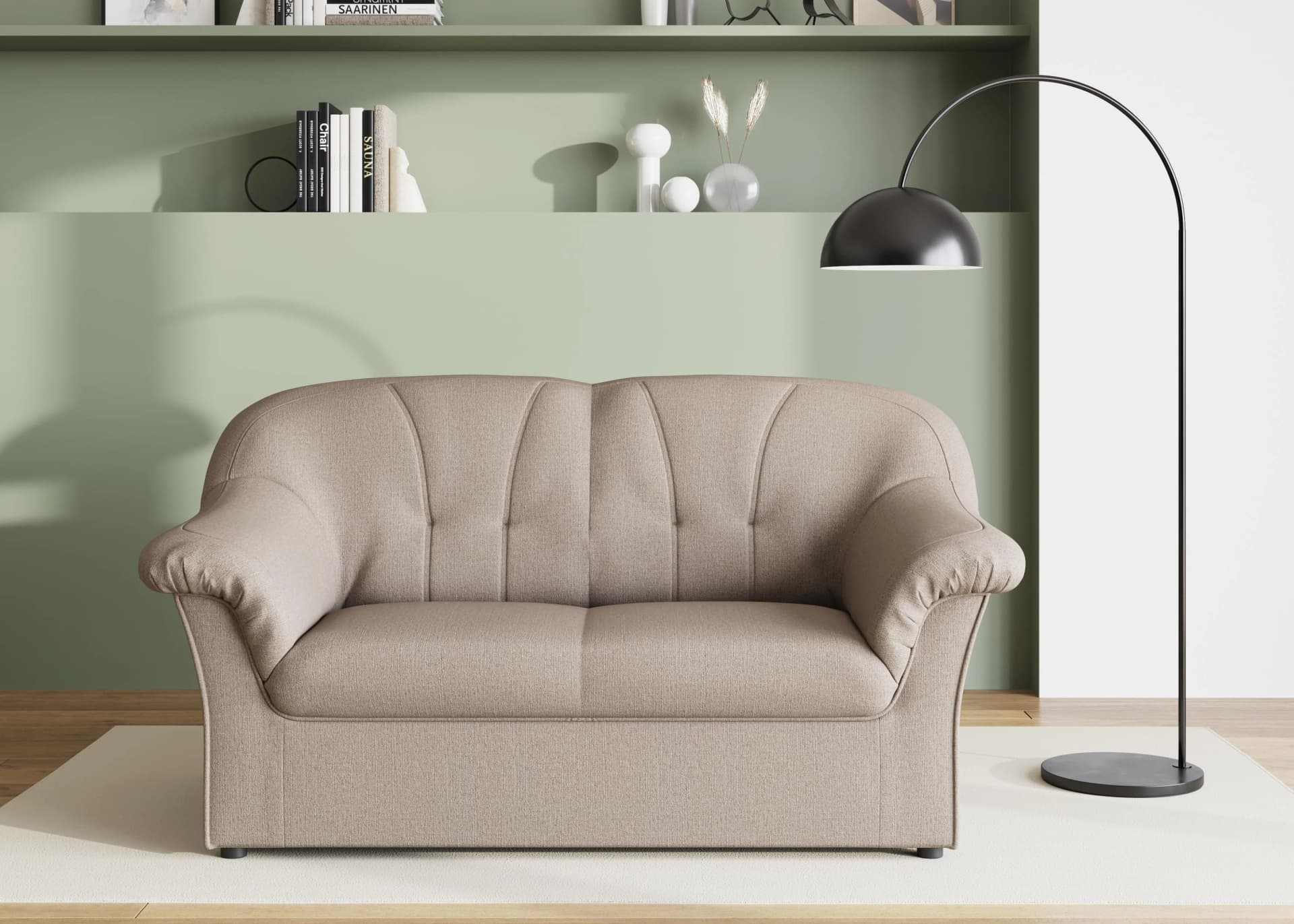 DOMO COLLECTION 2-Sitzer Sofa Pegnitz Beige Polyester