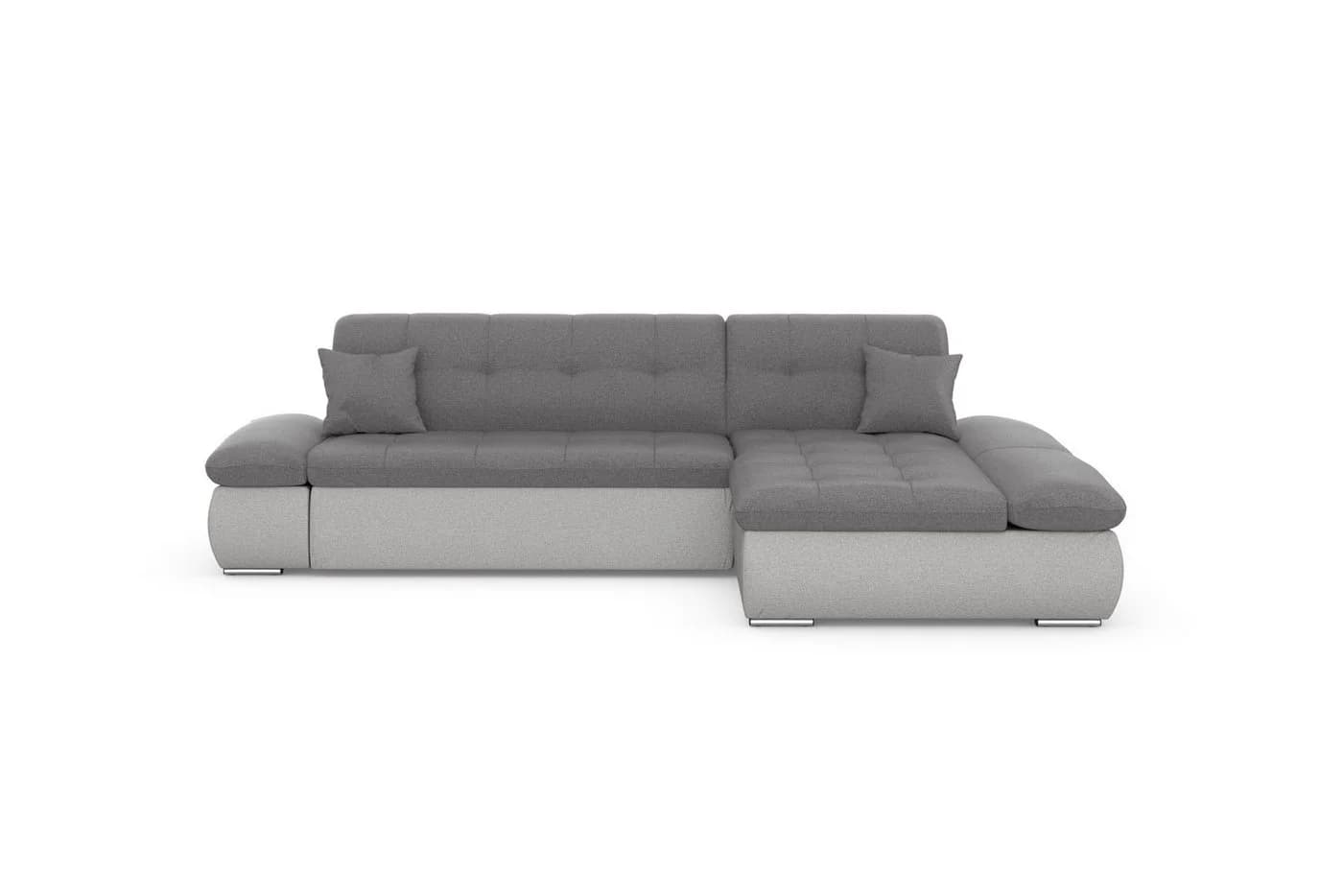 DOMO collection Ecksofa MORIC grau mit Bettfunktion und Armlehnenverstellung - Bild 3