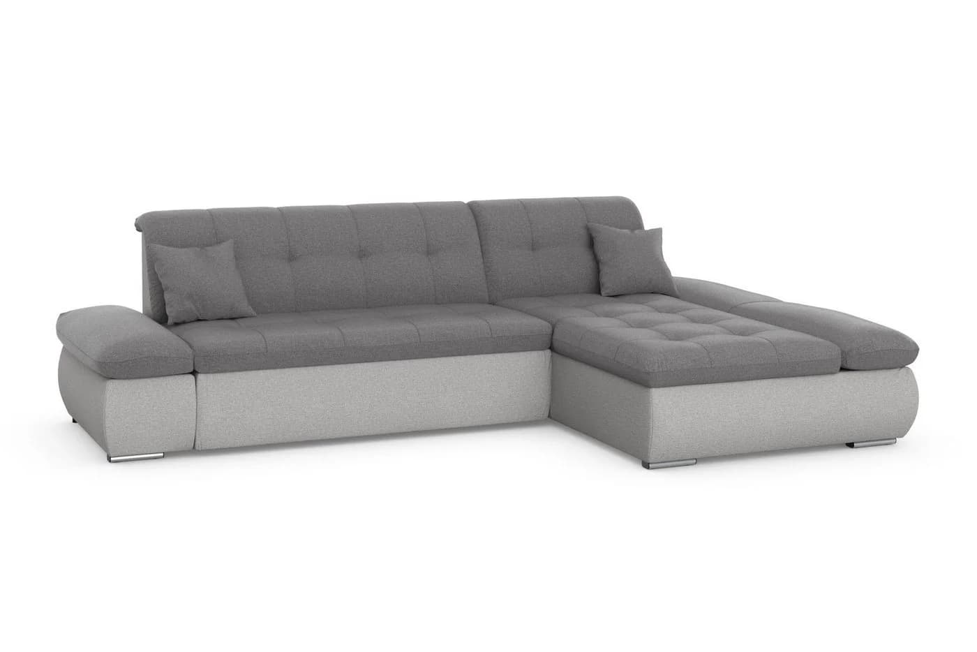 DOMO collection Ecksofa MORIC grau mit Bettfunktion und Armlehnenverstellung - Bild 5
