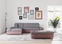 DOMO collection Ecksofa MORIC 300x172 cm mit Armlehnenverstellung Beere/Grau Bild 1