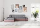 DOMO collection Ecksofa MORIC 300x172 cm mit Armlehnenverstellung Beere/Grau Bild 2