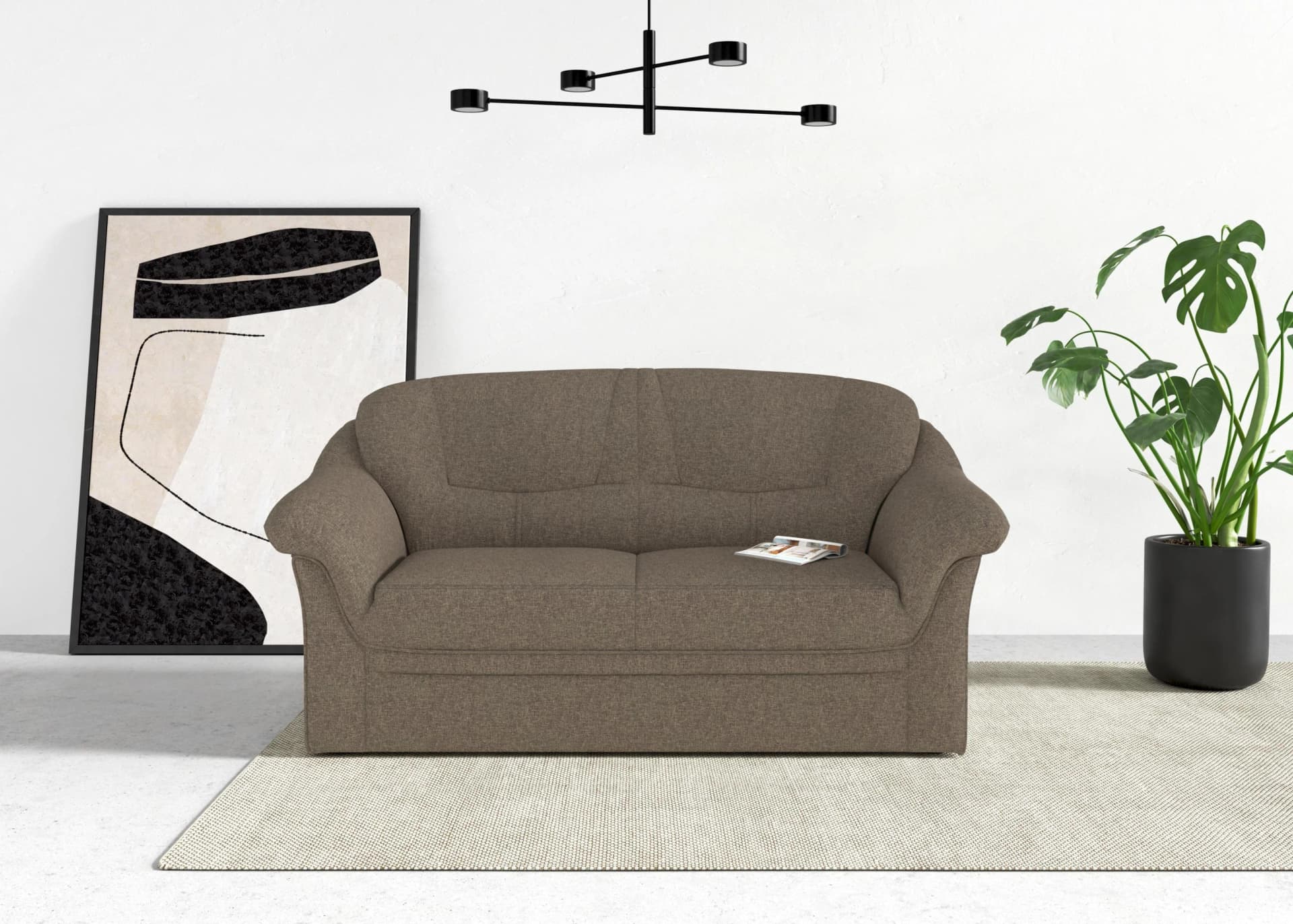 DOMO COLLECTION 2-Sitzer Sofa Montana Grau Polyester