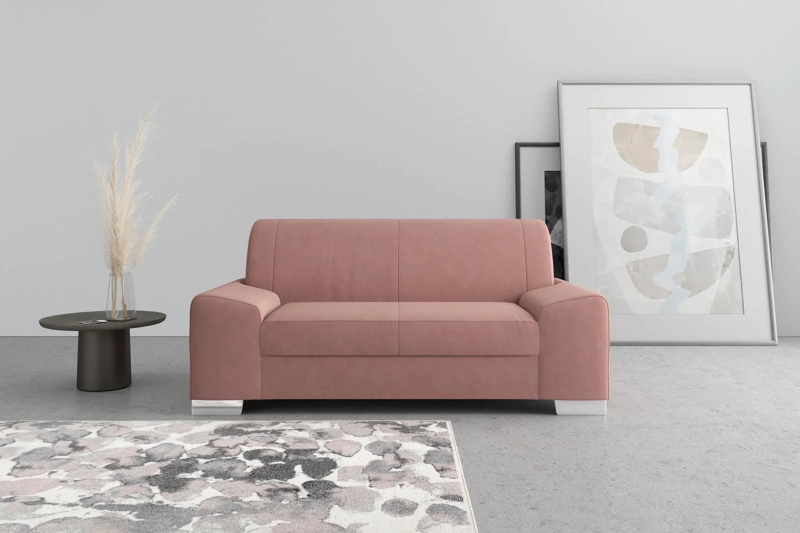 DOMO COLLECTION Anzio 2-Sitzer Sofa Malve Kubisch