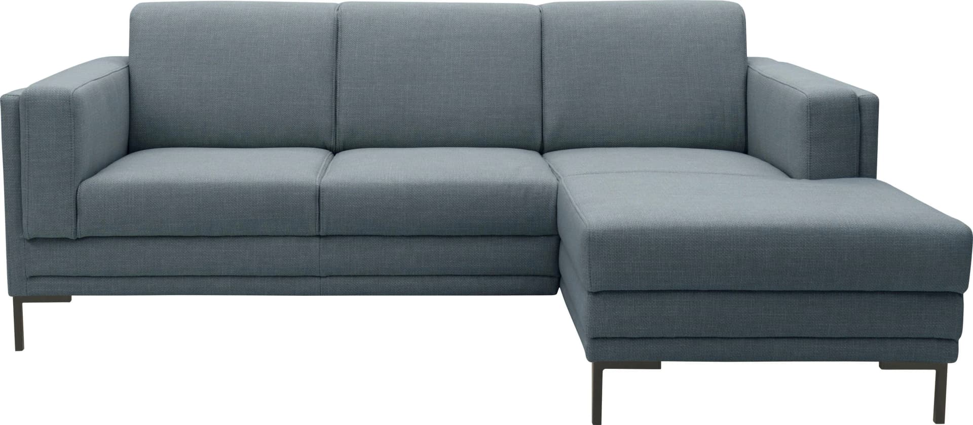 LOOKS by Wolfgang Joop Ecksofa L-Form Blau Polyester