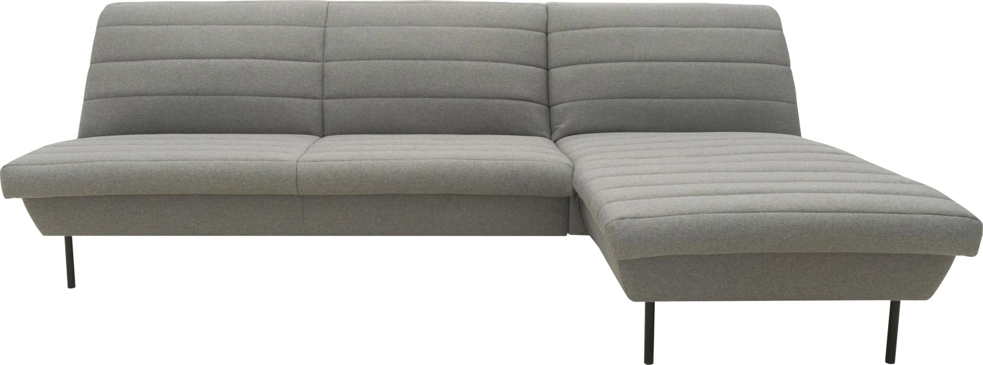 LOOKS by Wolfgang Joop Ecksofa L-Form Grau Steel 4-Sitzer