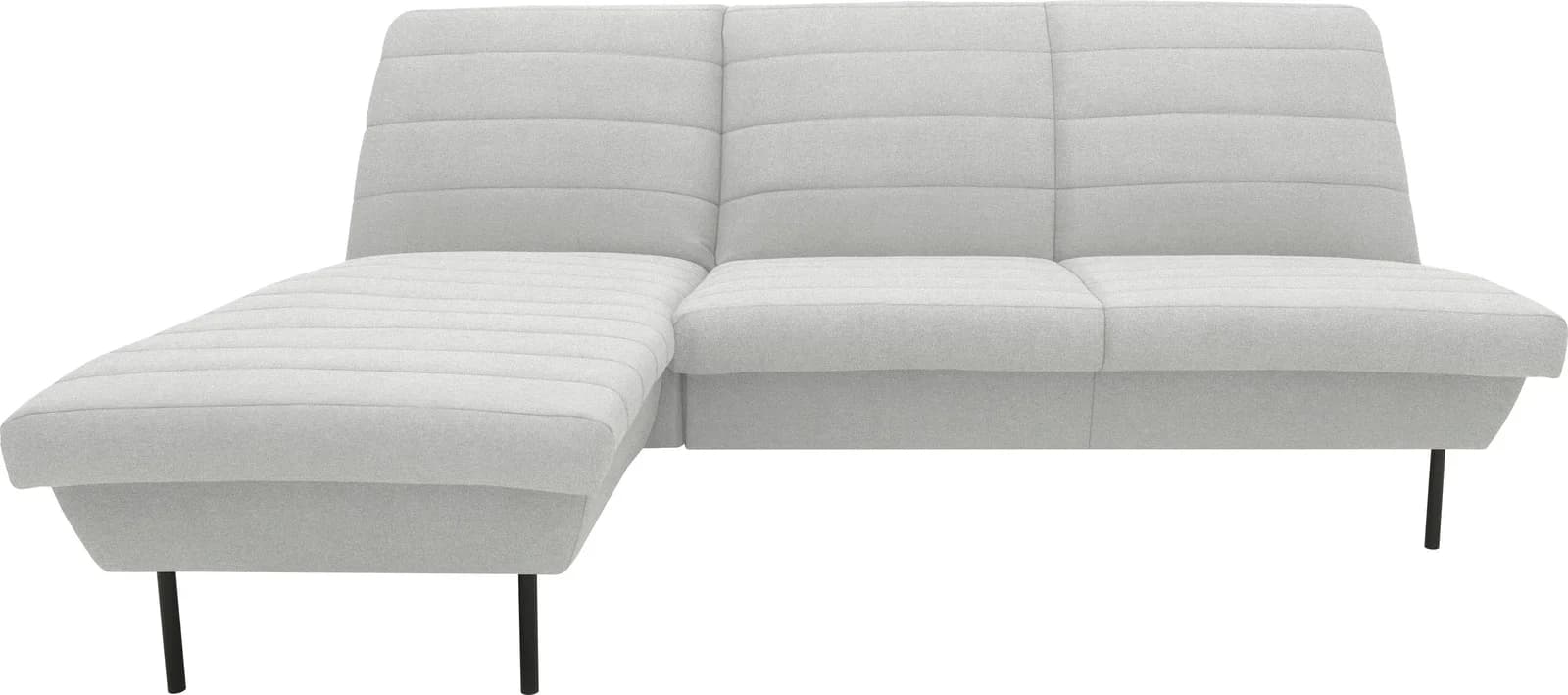 LOOKS by Wolfgang Joop Ecksofa L-Form Silber 100% Polyester